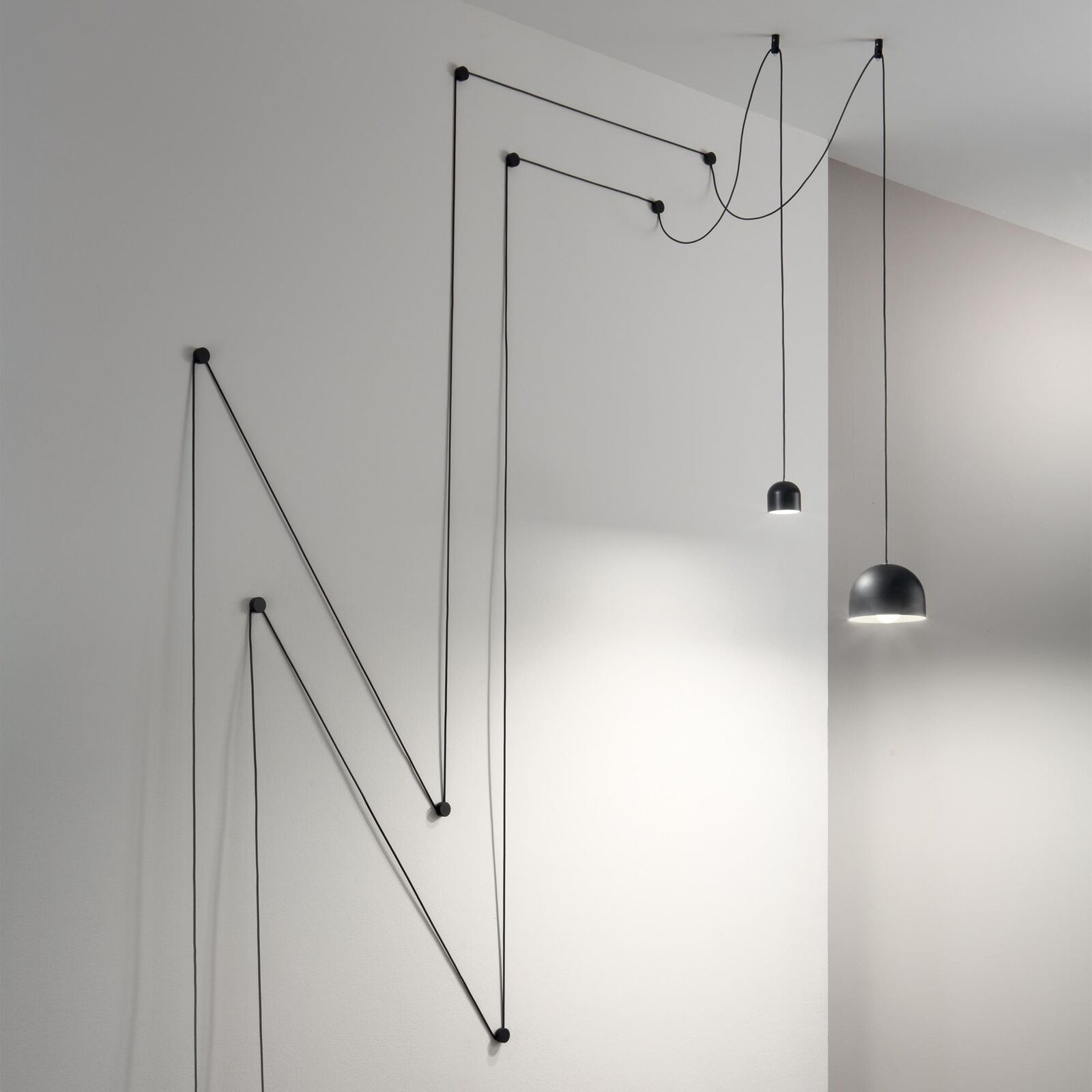 Tall sp1 sospensione led con decentramento small nero