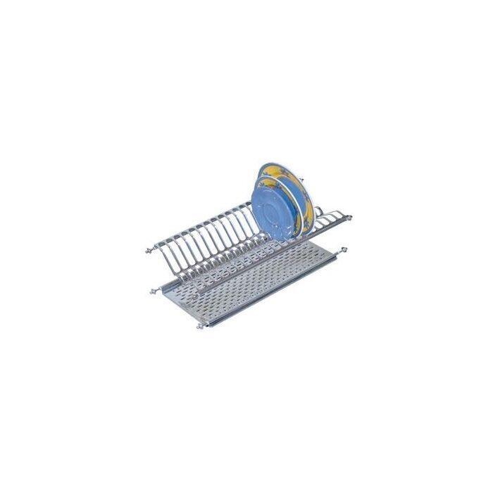 Scolapiatti per pensili da cucina con Vaschetta in Acciaio Inox Cm 76
