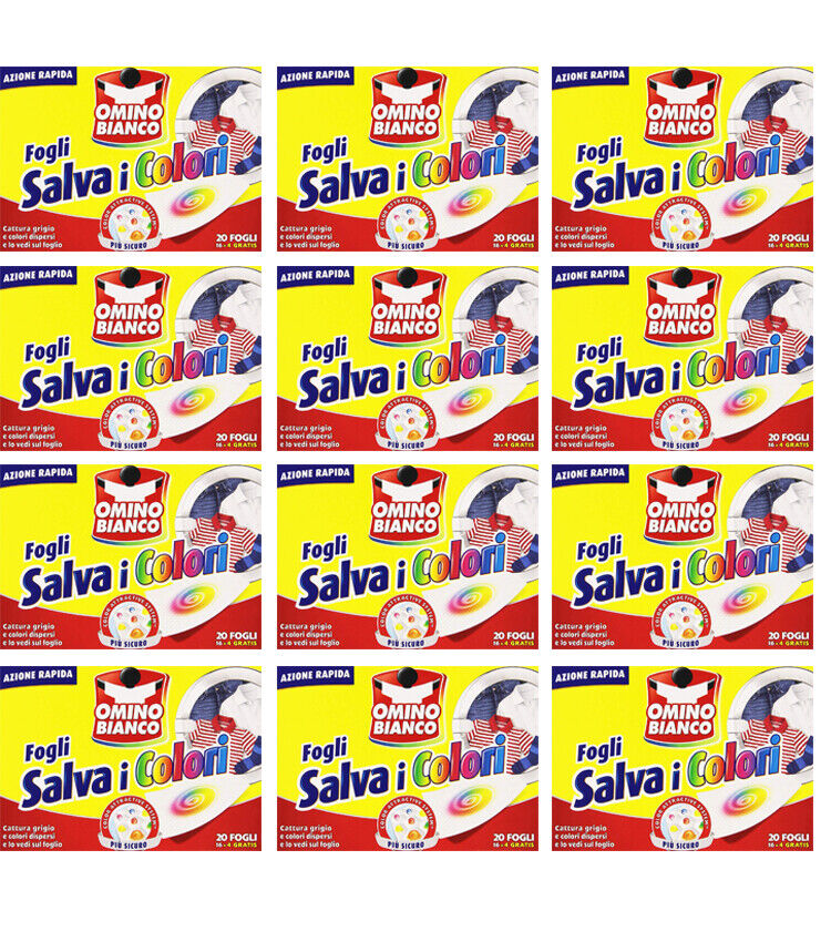 240 Fogli Omino Bianco Salva i Colori per lavatrice Foglio salvacolori