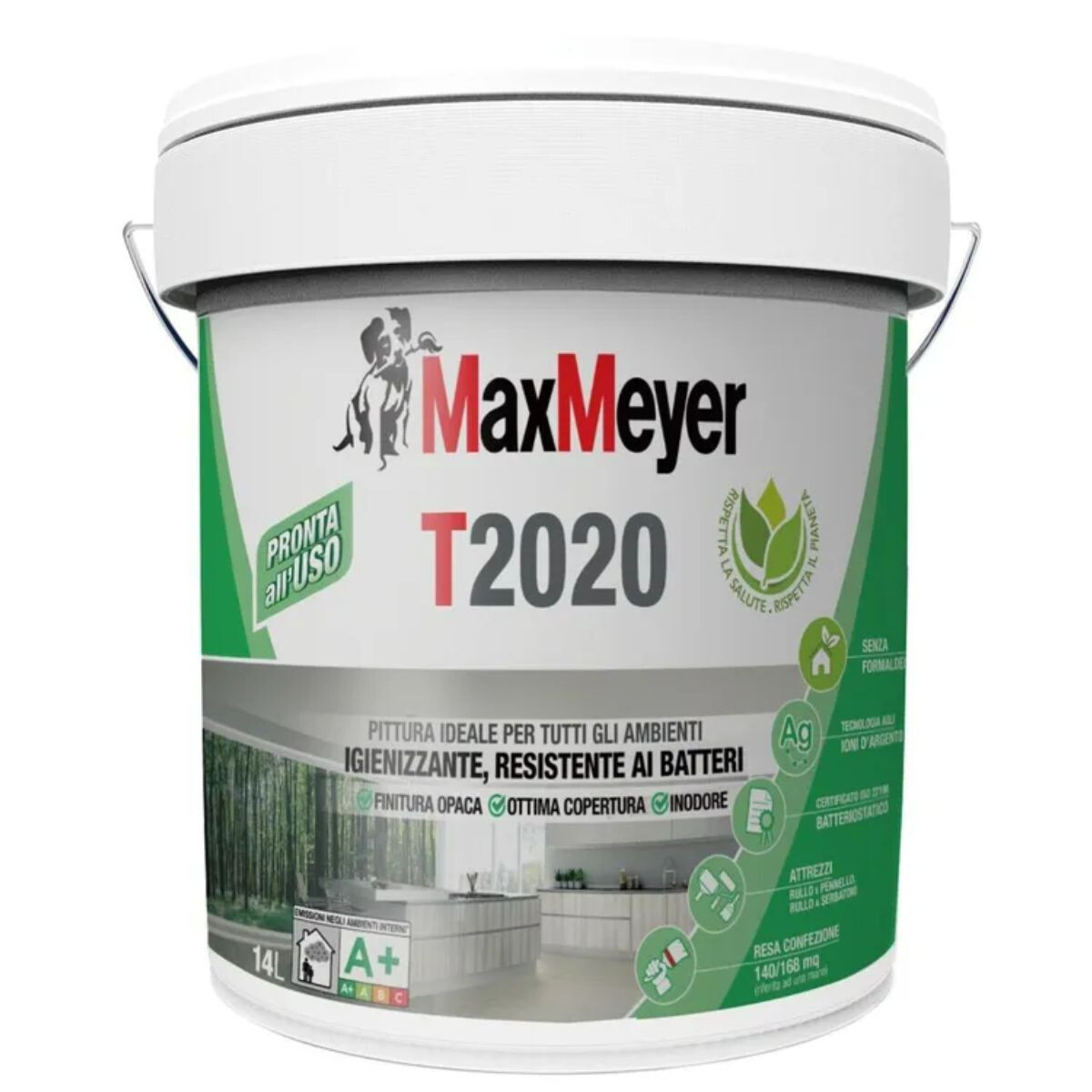 Idropittura traspirante igienizzante T2020 14 L Max Meyer