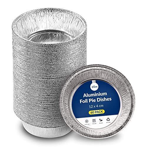Ebake Plat à tarte en papier d'aluminium rond jetable de 12 cm de large (b6j)