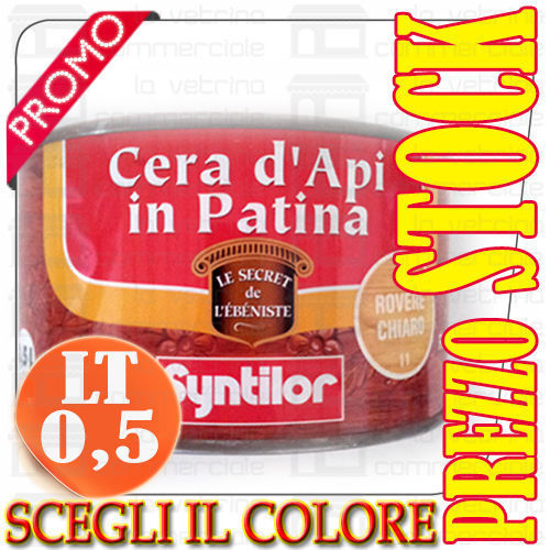 CERA D'API IN PATINA protegge conserva LEGNO SYNTILOR Vari Colori 500ML