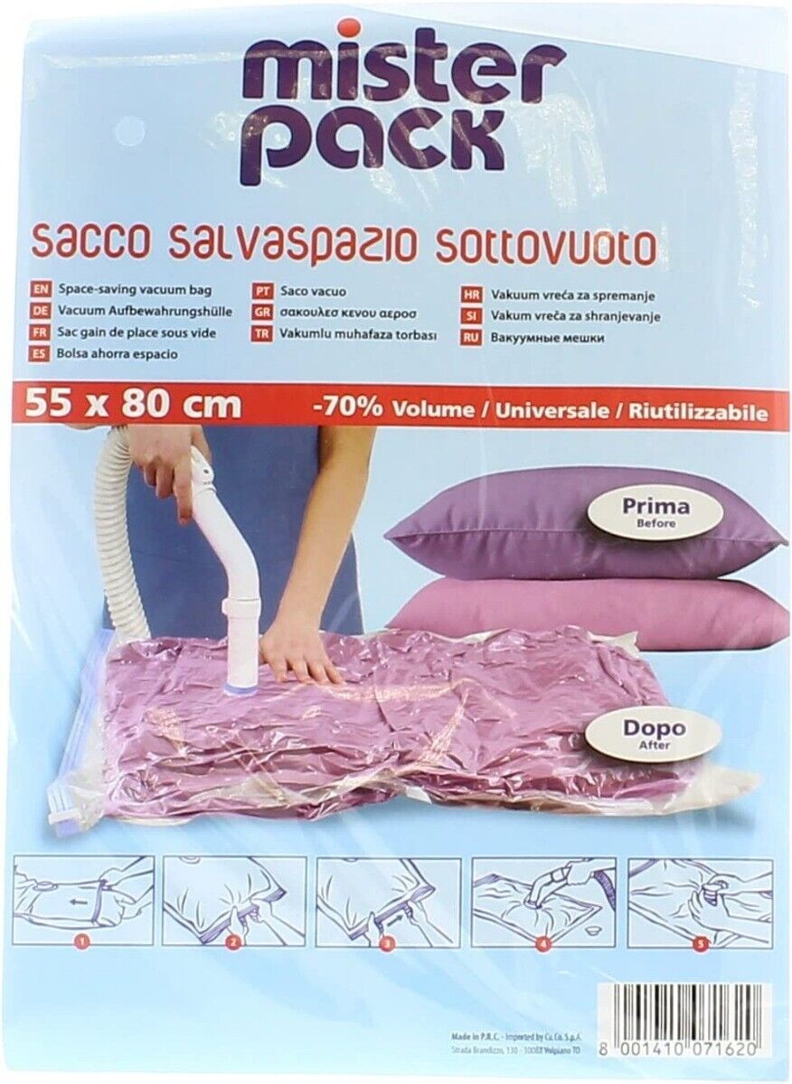 DOMOPAK - SACCO SALVASPAZIO SOTTOVUOTO 55x80 CM