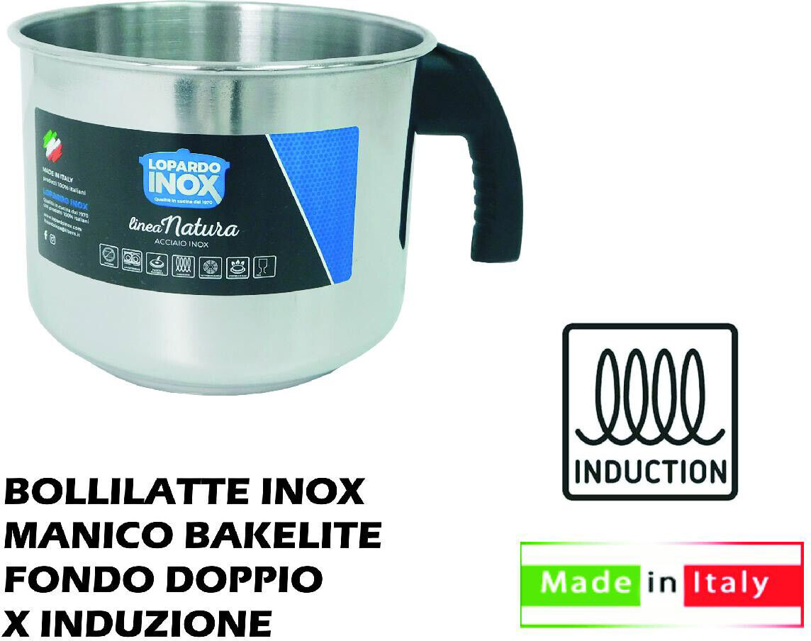 Lopardo Inox Bollilatte Bricco Inox cm 10 per Induzione 990004