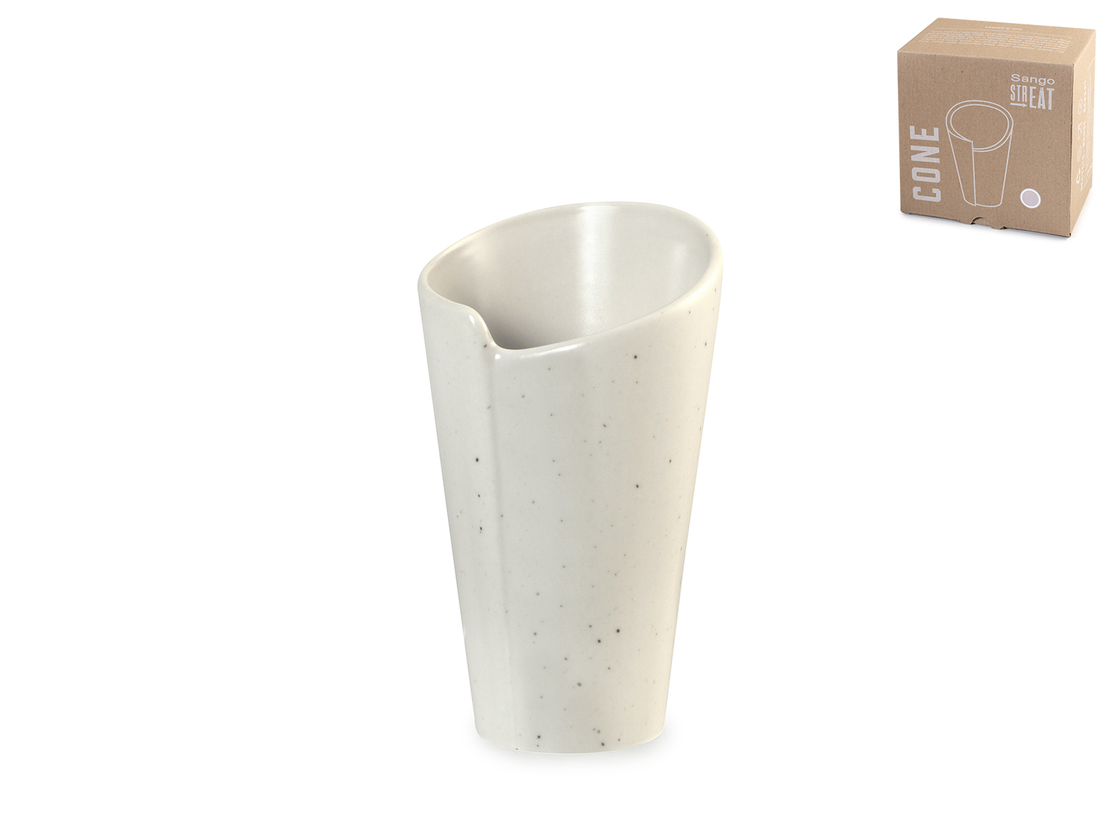 Streat Set 2 Coni Per Fritto In Stoneware Beige Cm 8,5