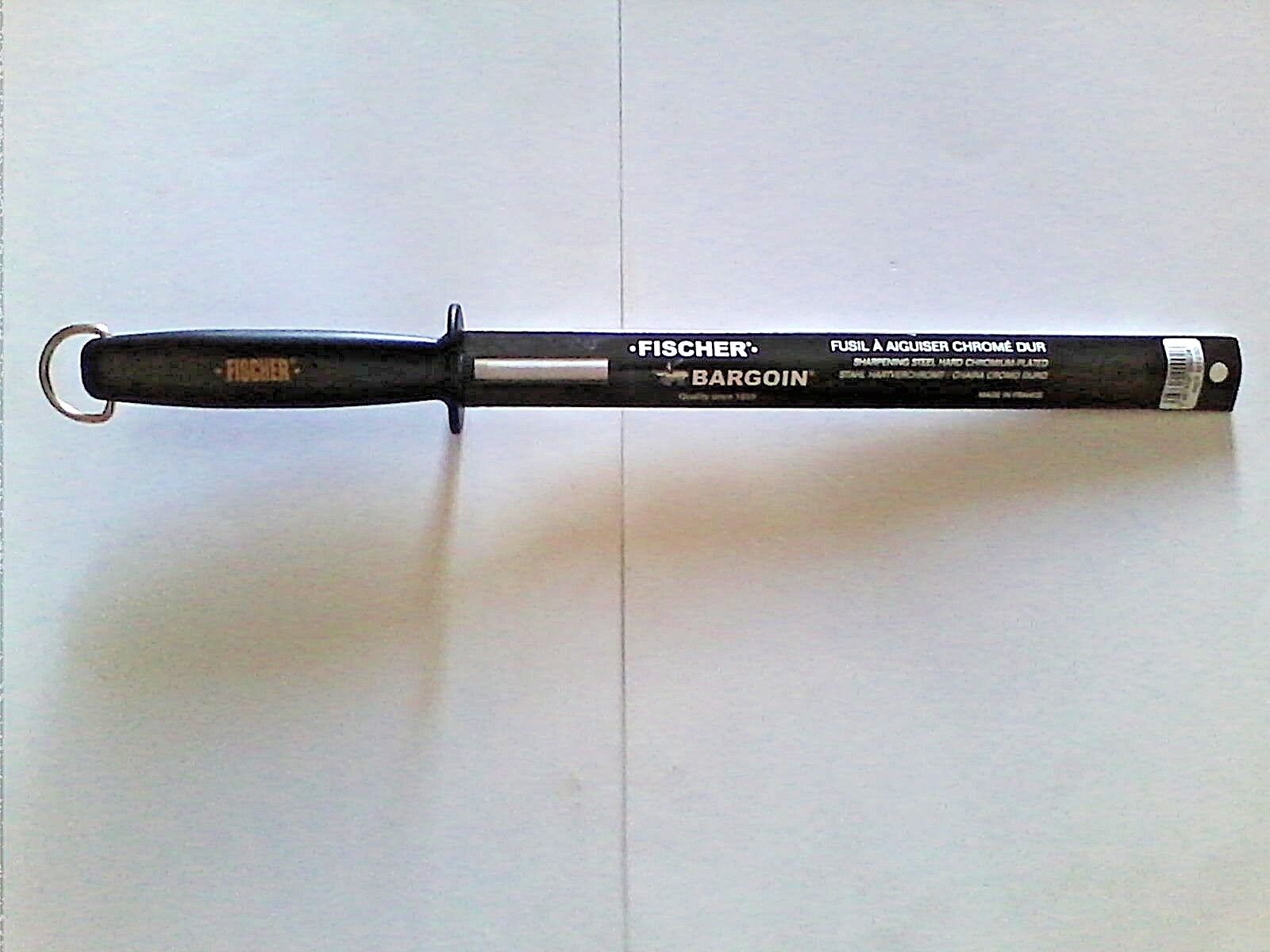 AFFILATOIO FISCHER BARGOIN DA MACELLAIO ROTONDO DA 30 CM. MANICO TRIANGOLARE
