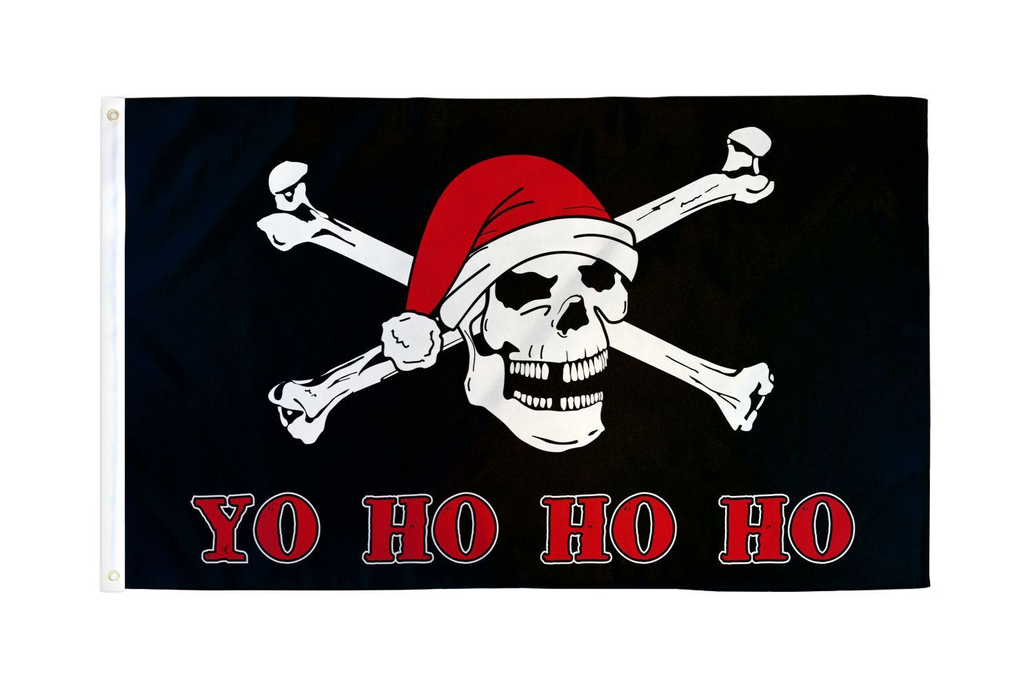 BANDIERA BABBO NATALE PIRATA YO HO HO HO 150x90cm - BANDIERA SANTA CHRISTMAS 90