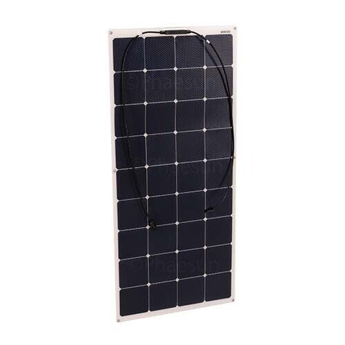 Solar Panel Semi Flexible 130W 12V, mono SPR cells, EFTE, for camper, boats