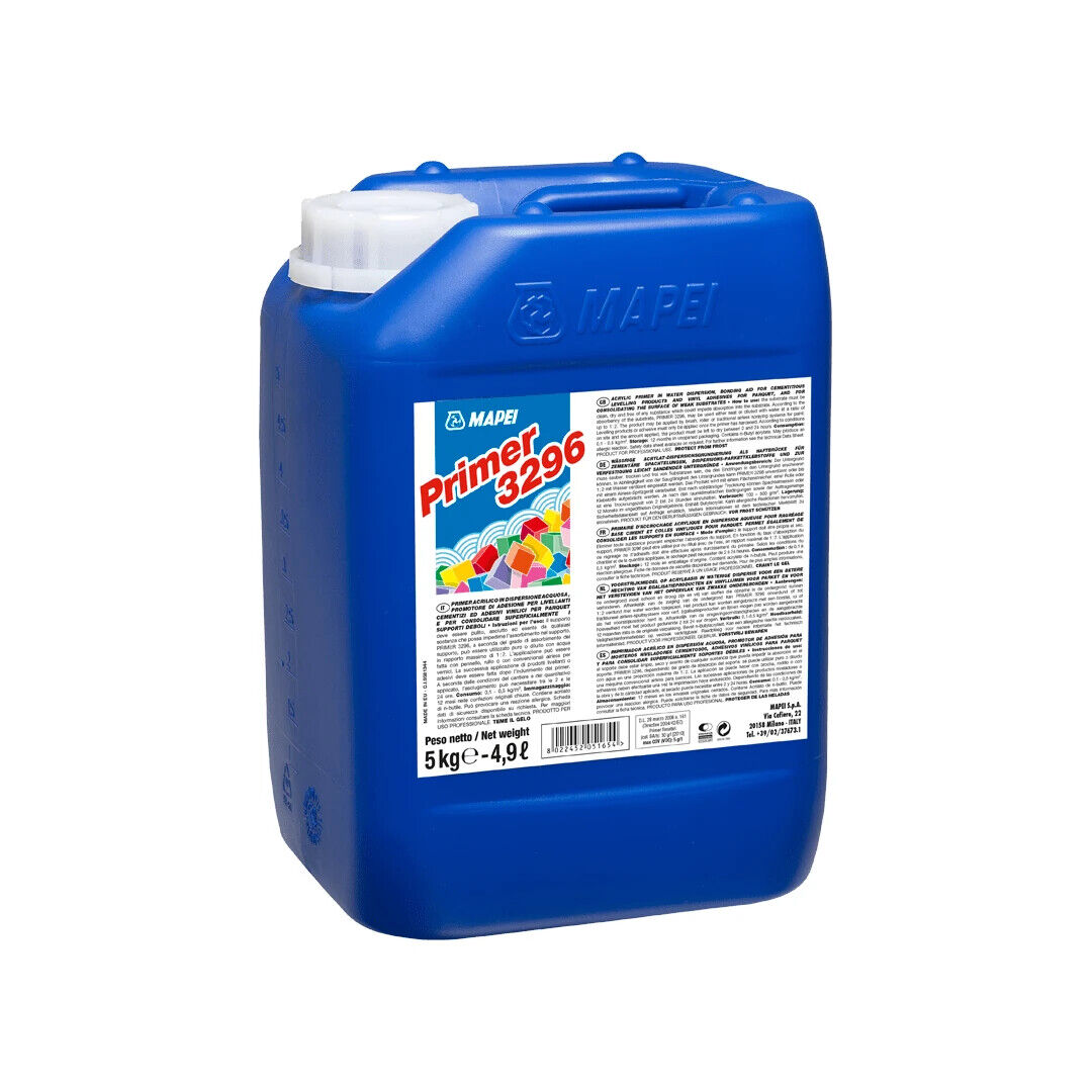 PRIMER 3296 MAPEI 5 kg - Primer acrilico antipolvere, consolidante e promotor...