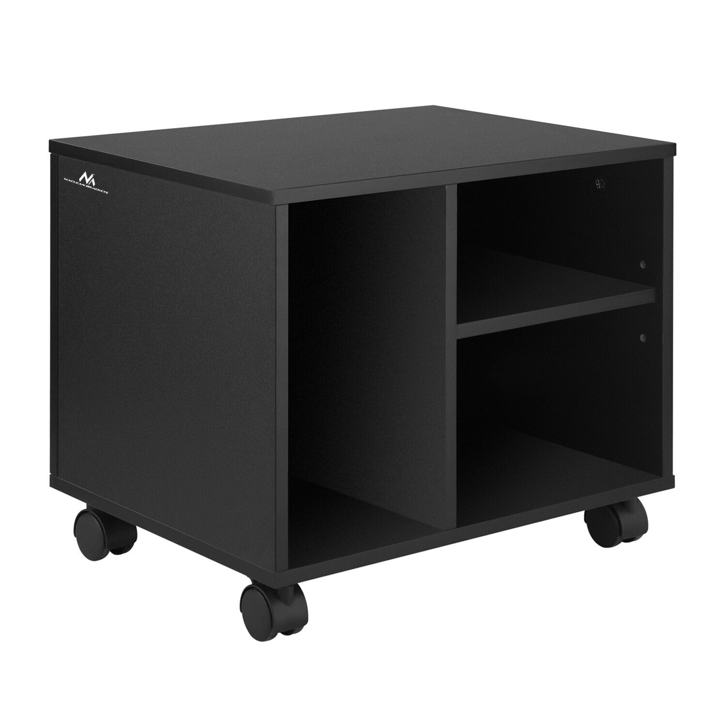 Mobiletto Su Ruote a 2 Ripiani 408x357x315 mm 20 kg Max Nero