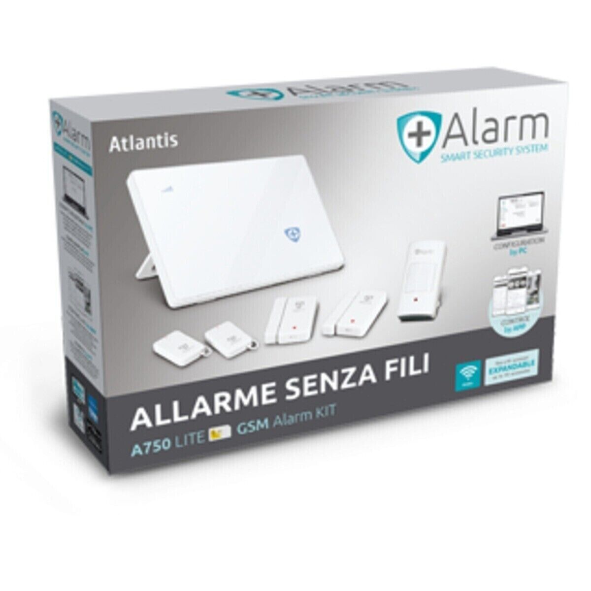 ATLANTIS A750 LITE GSM ALARM KIT A13-A750GLE-ST ALLARME SENZA FILI