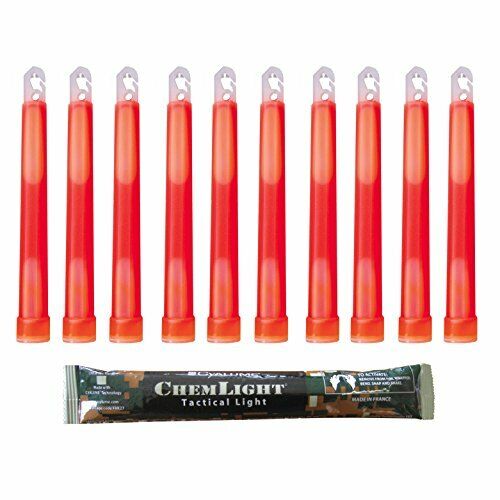 Cyalume Bastoncino luminoso rosso militare ChemLight Lightsticks 15cm - (X0s)
