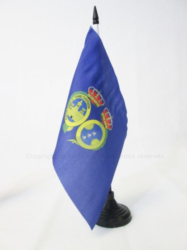 BANDIERA DA TAVOLO PROVINCIA SPAGNOLA DI HUELVA 21x14cm - PICCOLA BANDIERINA HUE