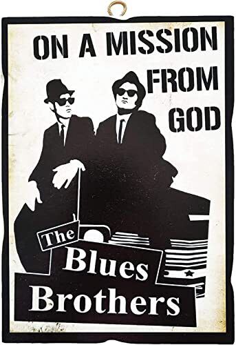 KUSTOM ART Quadro Stile Vintage The Blues Brothers da Collezione Stampa (z9R)