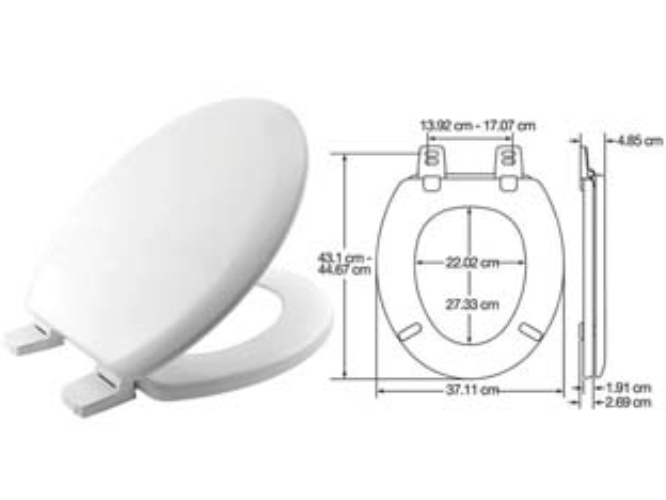 Sedile wc universale poliver "proseat" Carrara&matta