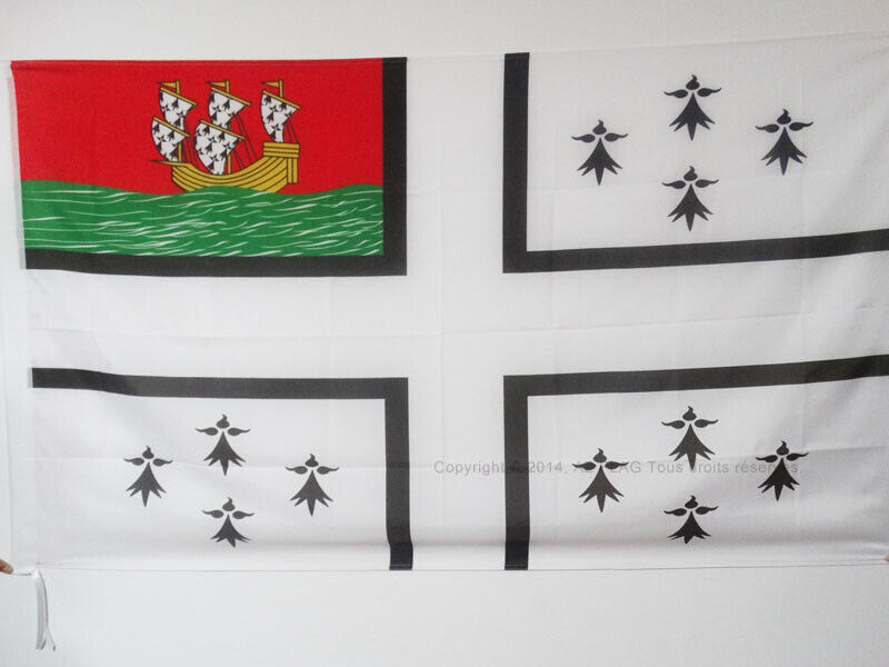 BANDIERA CITTÀ DI NANTES 90x60cm - BANDIERA DI NANTES IN FRANCIA 60 x 90 cm foro