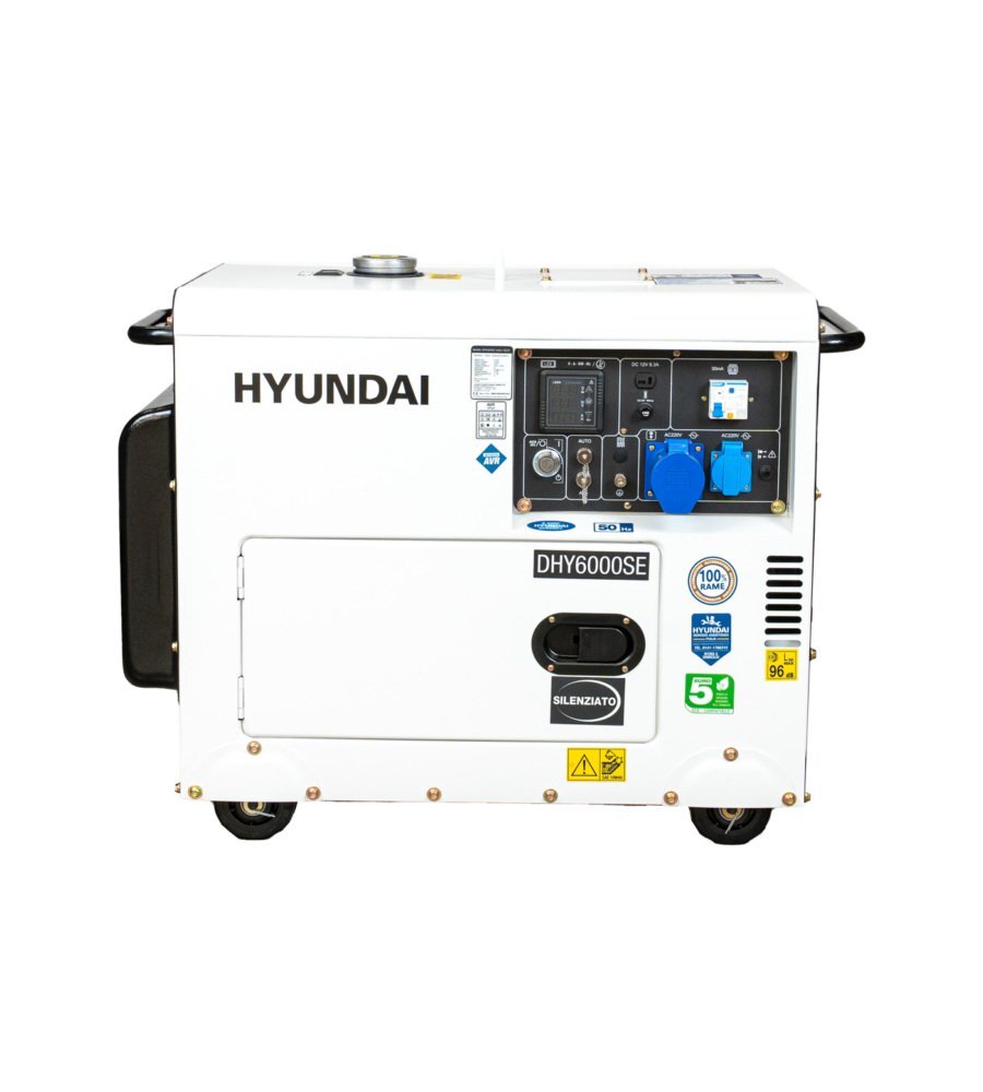 GENERATORE DI CORRENTE SILENZIATO DIESEL HYUNDAI DHY6000SE 5 KW