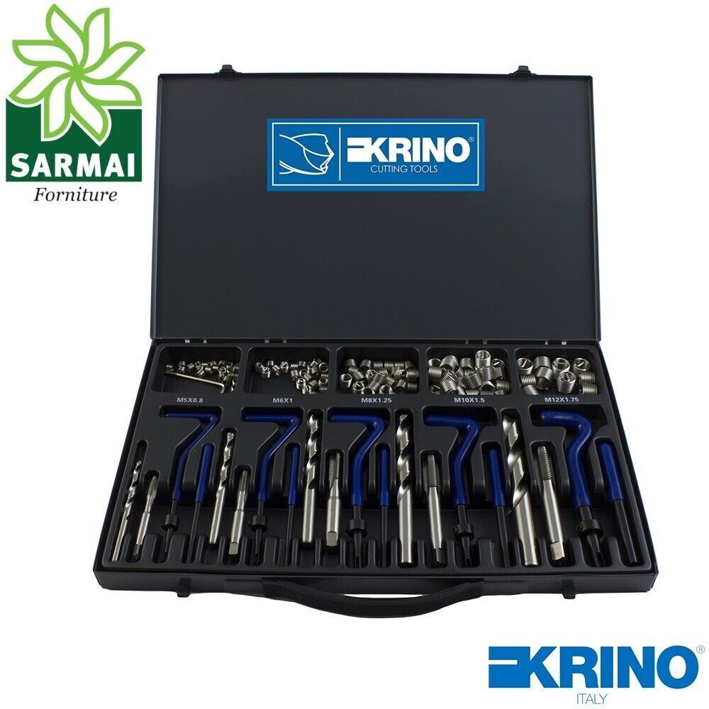 Krino Assortimento per ripristino delle filettature danneggiate da M5 a M12
