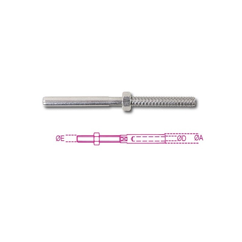 TERMINALI A TUBO INOX AISI 316 MM4 8287