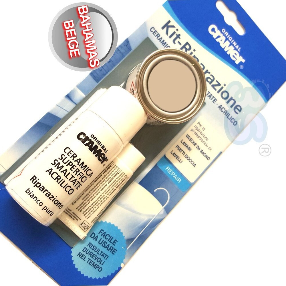 Cramer - kit riparazione ceramica sanitari vasche smaltate acrilico BAHAMAS BEIG
