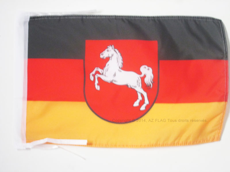 BANDIERA BASSA SASSONIA 45x30cm - BANDIERINA LAND DI NIEDERSACHSEN - GERMANIA 30