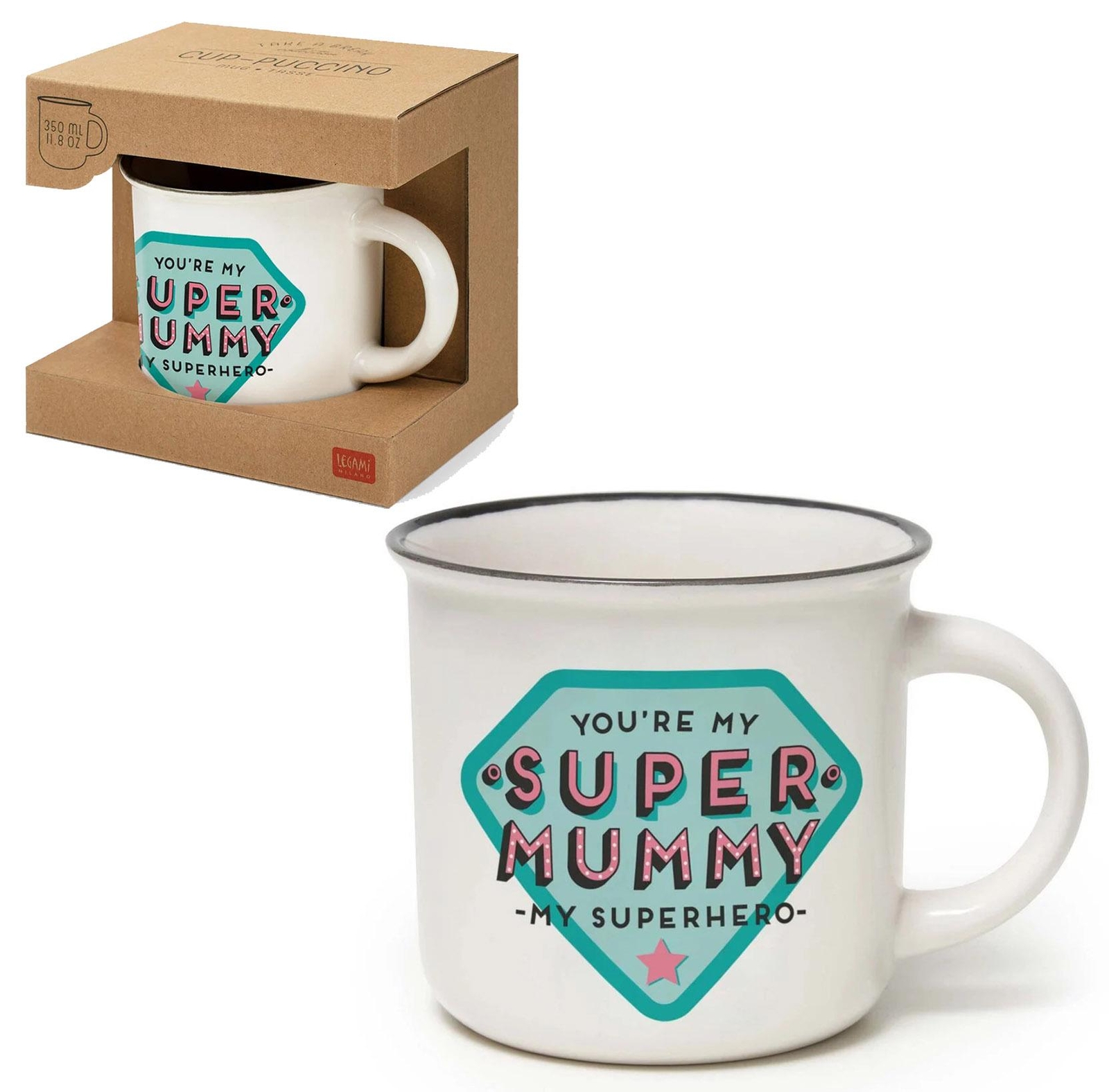 Legami tazza cappuccino in porcellana new bone China cup-puccino Super Mummy