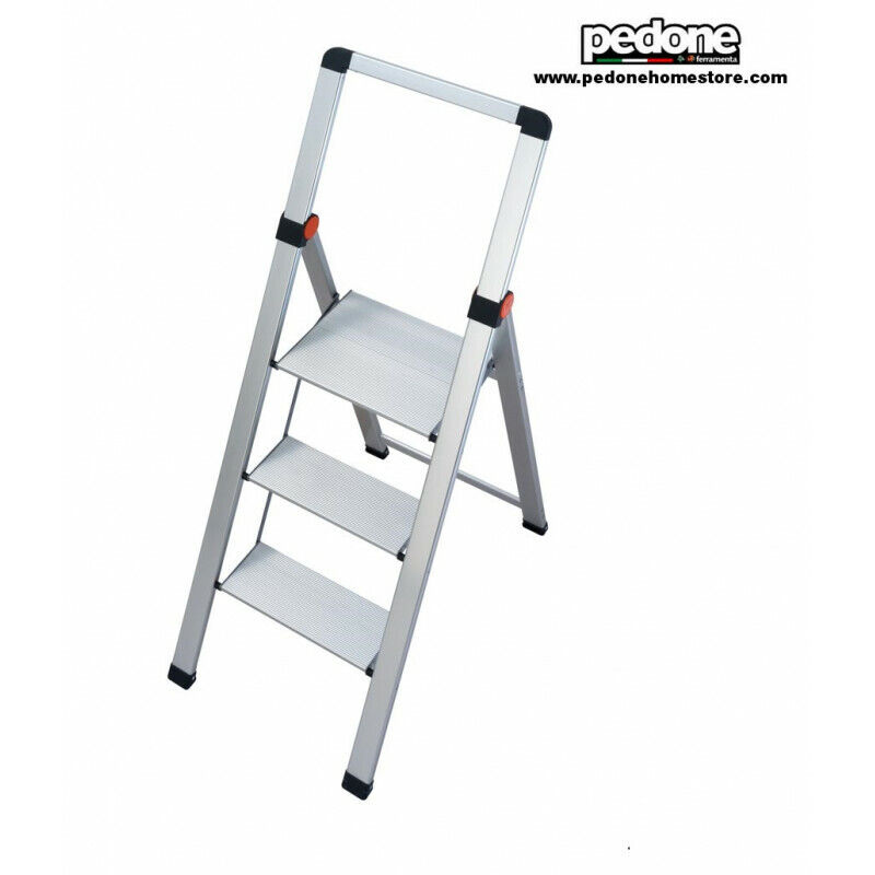 Sgabello Pieghevole Alluminio Gierre SlimStep 3 Gradini BS300 Stretto