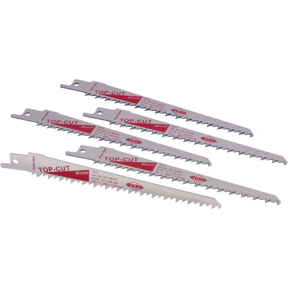 5 lame per seghe a sciabola RUKO 33189245 n° denti (per 1):4 lama 150 mm adatta