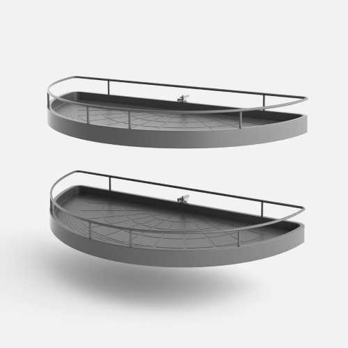 COMPAGNUCCI STORE COPPIA 1/2 GIREVOLE IN RESINA ANTIURTO D. 750 MM COLORE GRIGIO