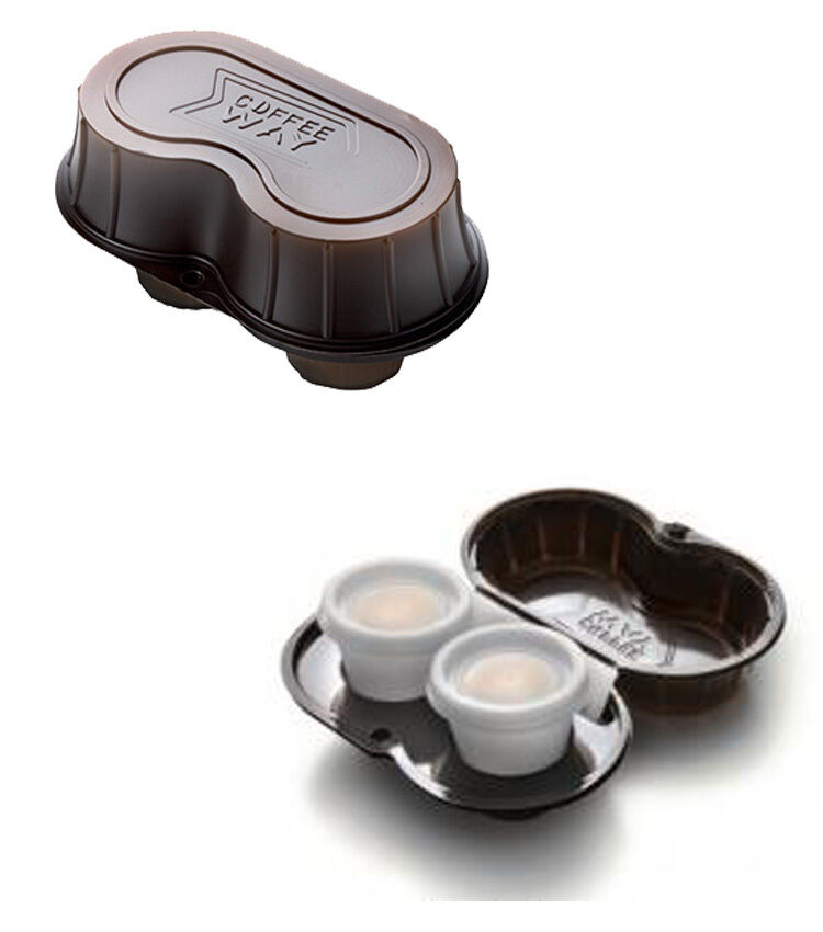 55pz ALCAS COFFEE WAY Vassoio Porta Caffè da asporto 2 posti per bicchiere 80cc