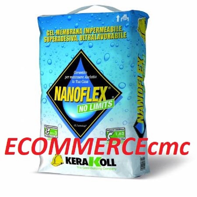 KERAKOLL NANOFLEX NO LIMITS GEL MEMBRANA IMPERMEABILE SUPERADESIVA ULTRALAV KG20