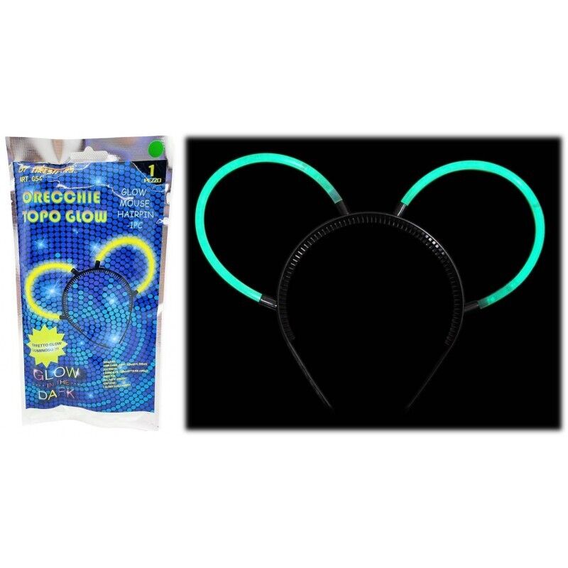 Cerchietto con orecchie Glow in the dark - Colori assortiti