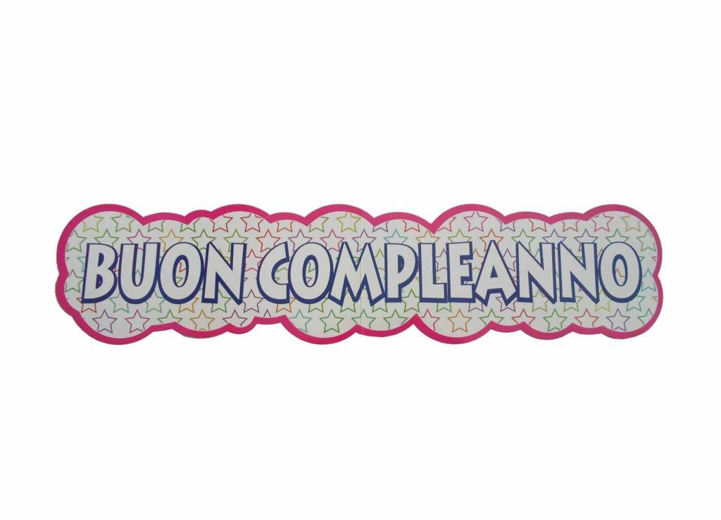 BANNER 1 MT. BUON COMPLEANNO MULTICOLOR