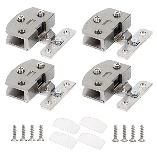 Lowats Cerniere per Ante in Vetro 4 Pezzi Kit Cerniere Cerniere per ante (W1J)