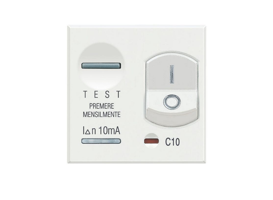 BTICINO AXOLUTE HD4305A10 INTERRUTTORE AUTOMATICO DIFFERENZIALE 2 P BIANCO