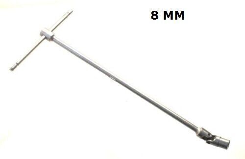 CHIAVE A T CON SNODO SNODABILE MISURA 8 MM CON MANICO SCORREVOLE