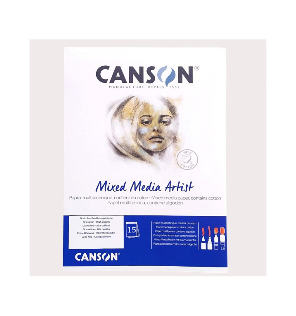 Blocco Mix Media Artist A3 15 Fogli 600 Gr/mq | Canson