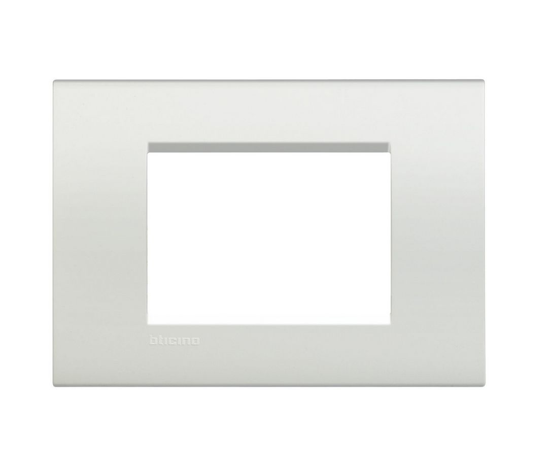 BTICINO LIVINGLIGHT LNA4803BI PLACCA QUADRA 3 MODULI BIANCA