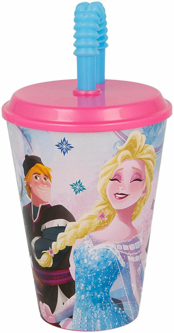 Bicchiere con Coperchio e Cannuccia 430 ml Frozen