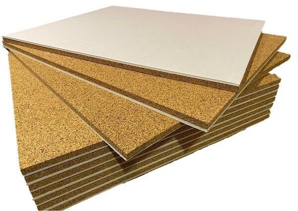 Stock 10 Pannelli mq. 12 isolante interno Sughero 20 mm. + cartongesso 10 mm.