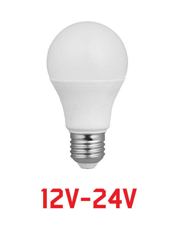 LAMPADINA LED 12V - 24V Lampada Goccia LUCE CALDA 3000K 10W Attacco E27 890 LUME