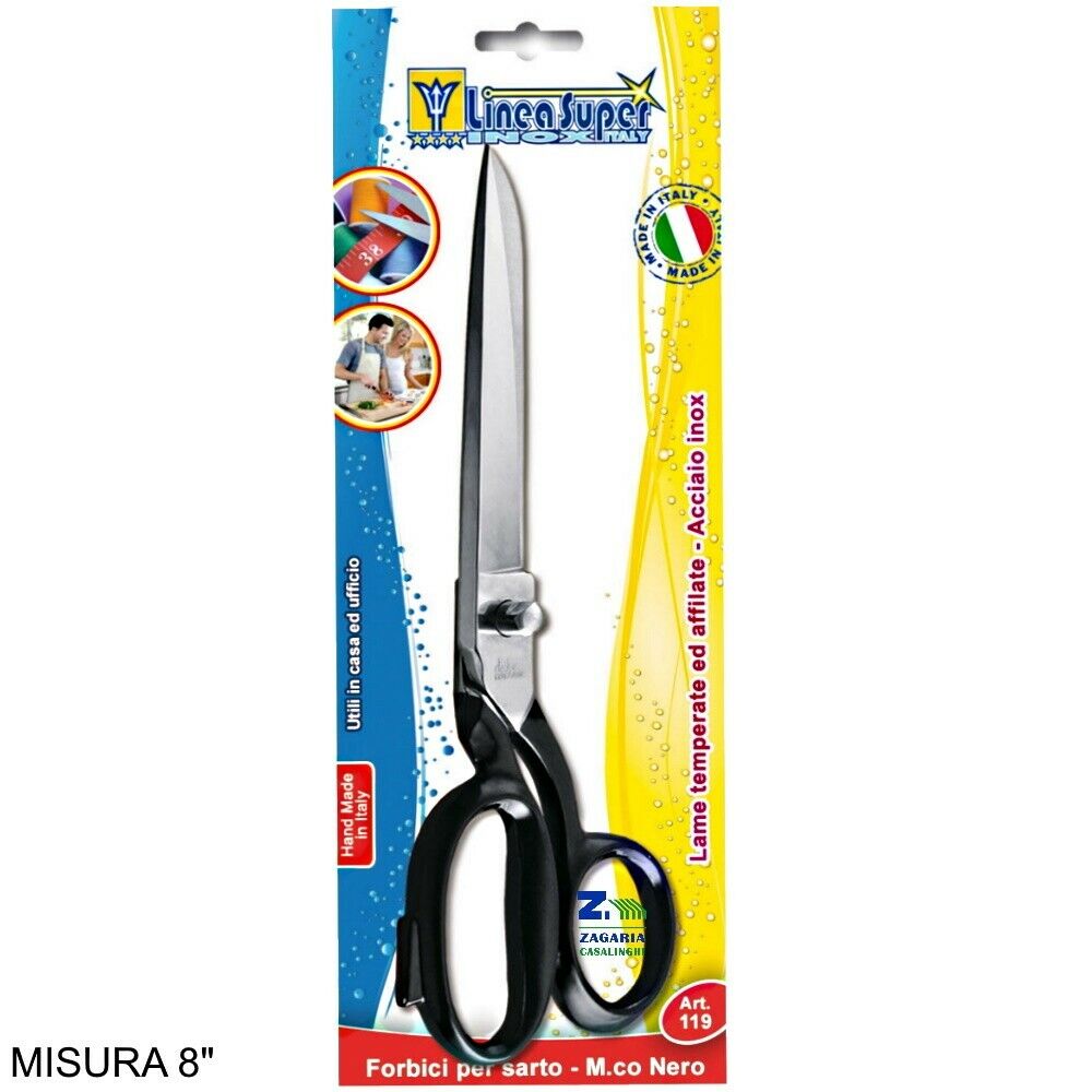 FORBICI SARTO LAME TEMPERATE ED AFFILATE IN ACCIAIO LAVORATE A MANO MISURA 8"