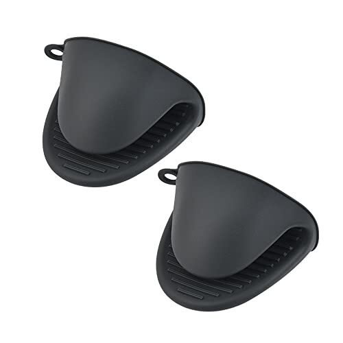 CAM2 Presine in silicone per cucina e cucina – 2 pezzi (nero) (f5p)