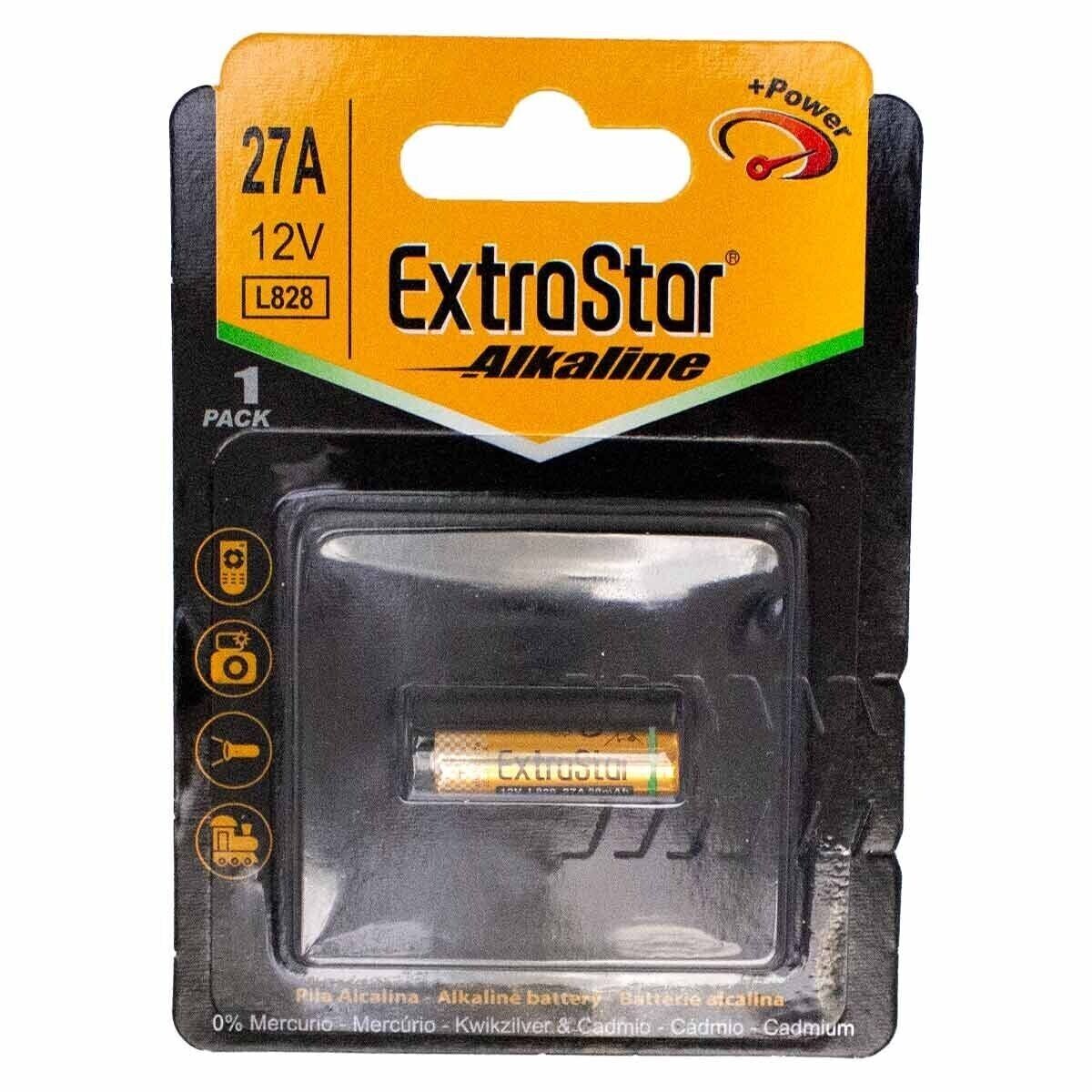 Pila Batteria 27 A L828 12V 27A  MN27 Super Alcalina Extrastar SPED. TRACCIATA G