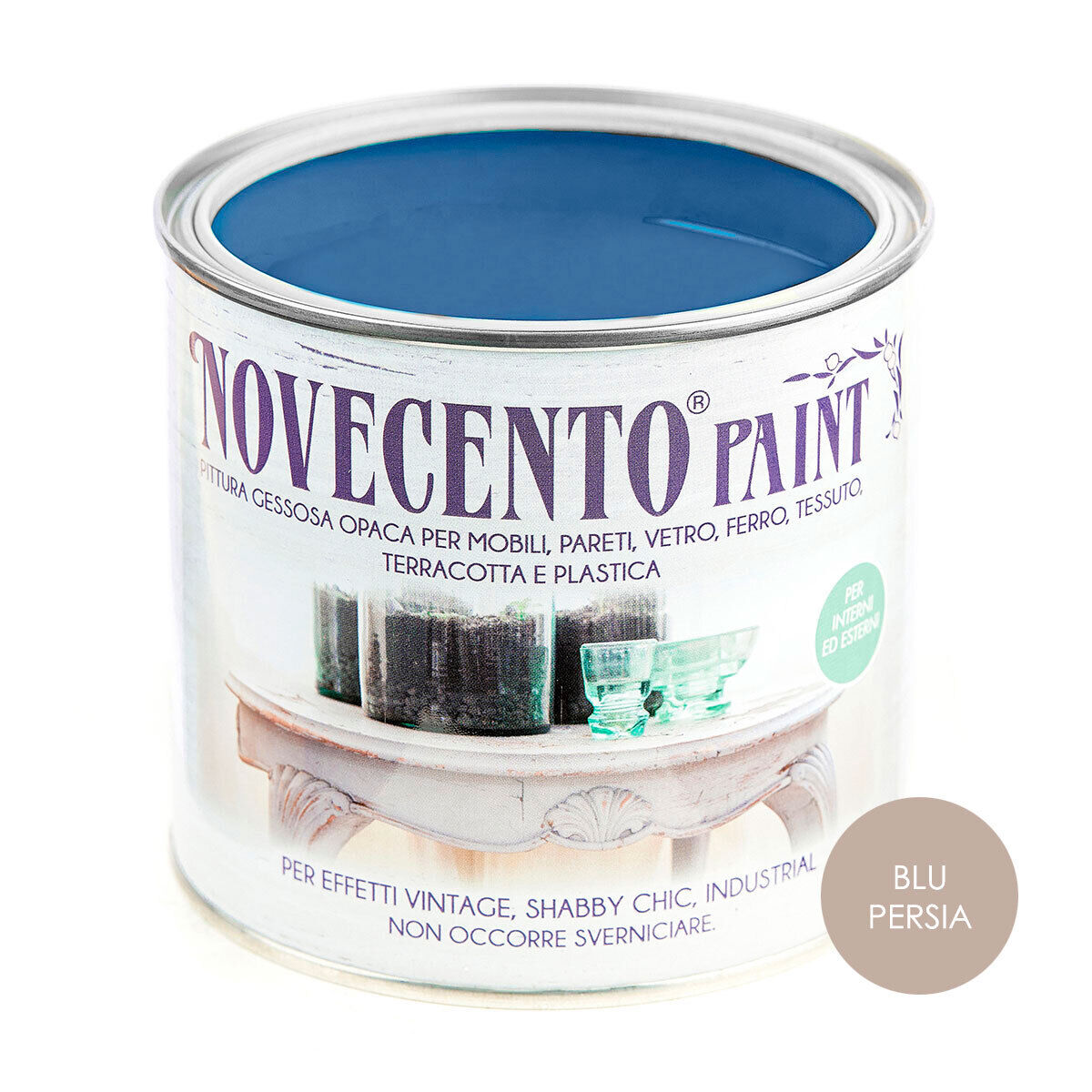 Novecento Paint Tinta Pastello 500ml Blu Persia