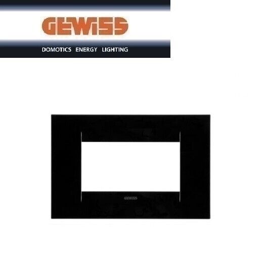 PLACCA GEO 4 POSTI GEWISS CHORUS GW16404TN NERO.