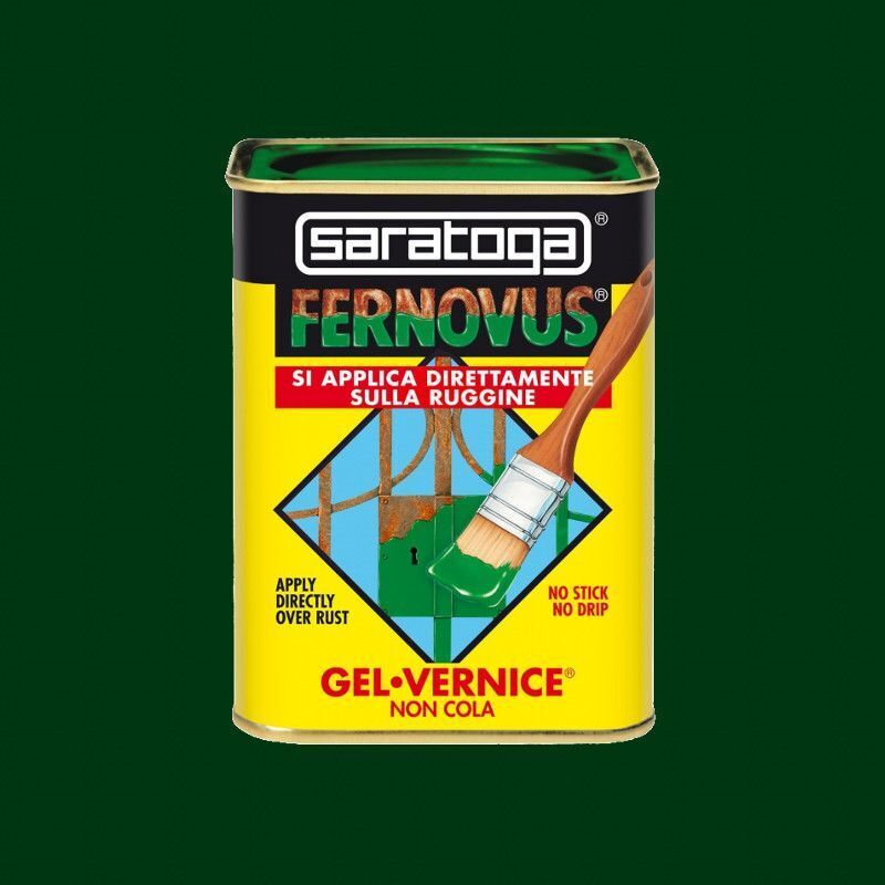 Saratoga Vernice Antiruggine in Gel Fernovus Brillante 750ml Verde Scuro