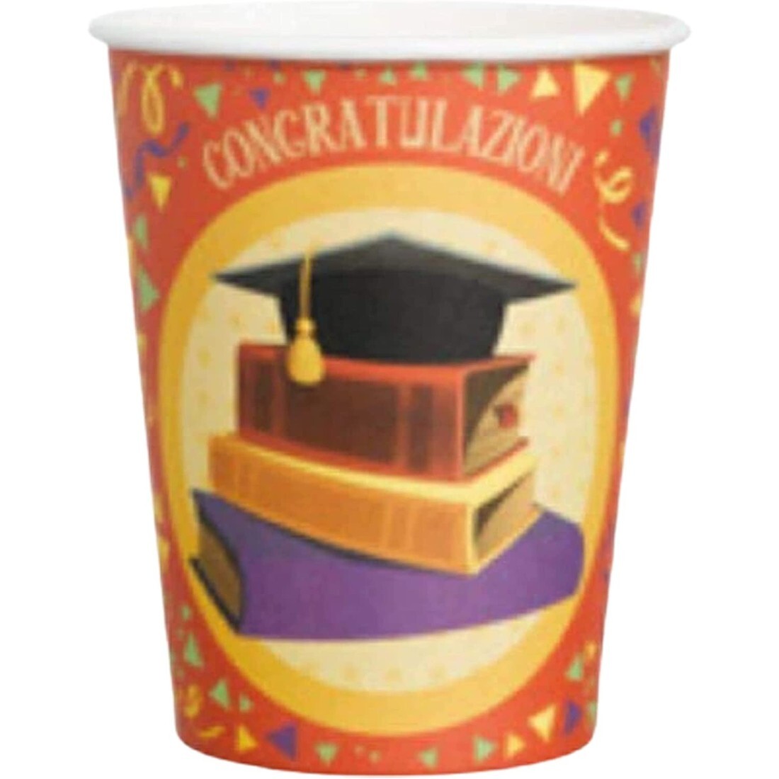 10 PZ BICCHIERI CARTA GRADUATION FESTA DI LAUREA 266CC  STA-LP9-1