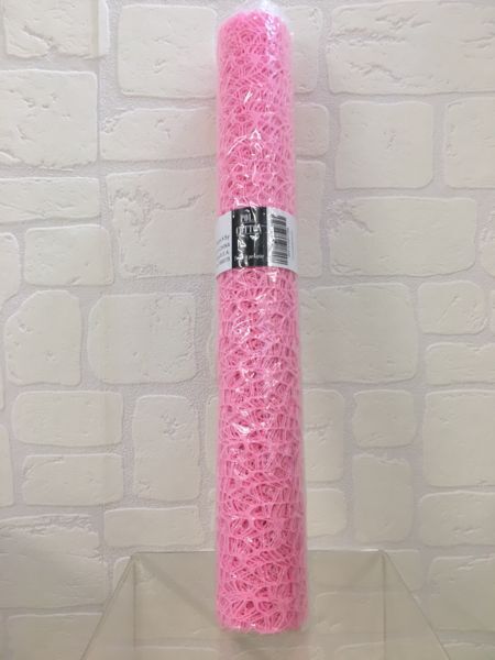 Rete Spider Polycotton ROSA 50 cm x 5 yards 4.60 metri 04TL