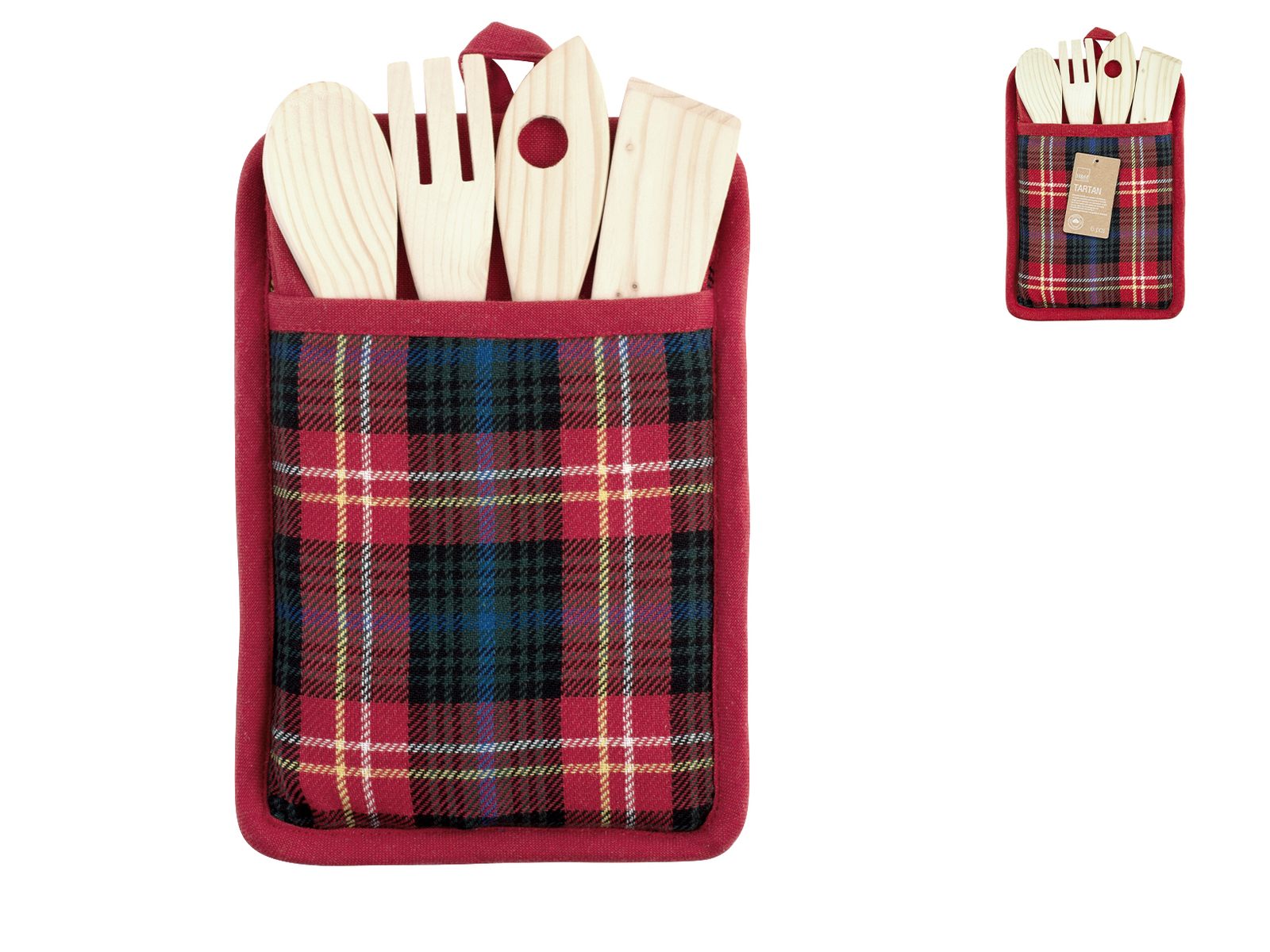 H&H Porta mestoli tartan